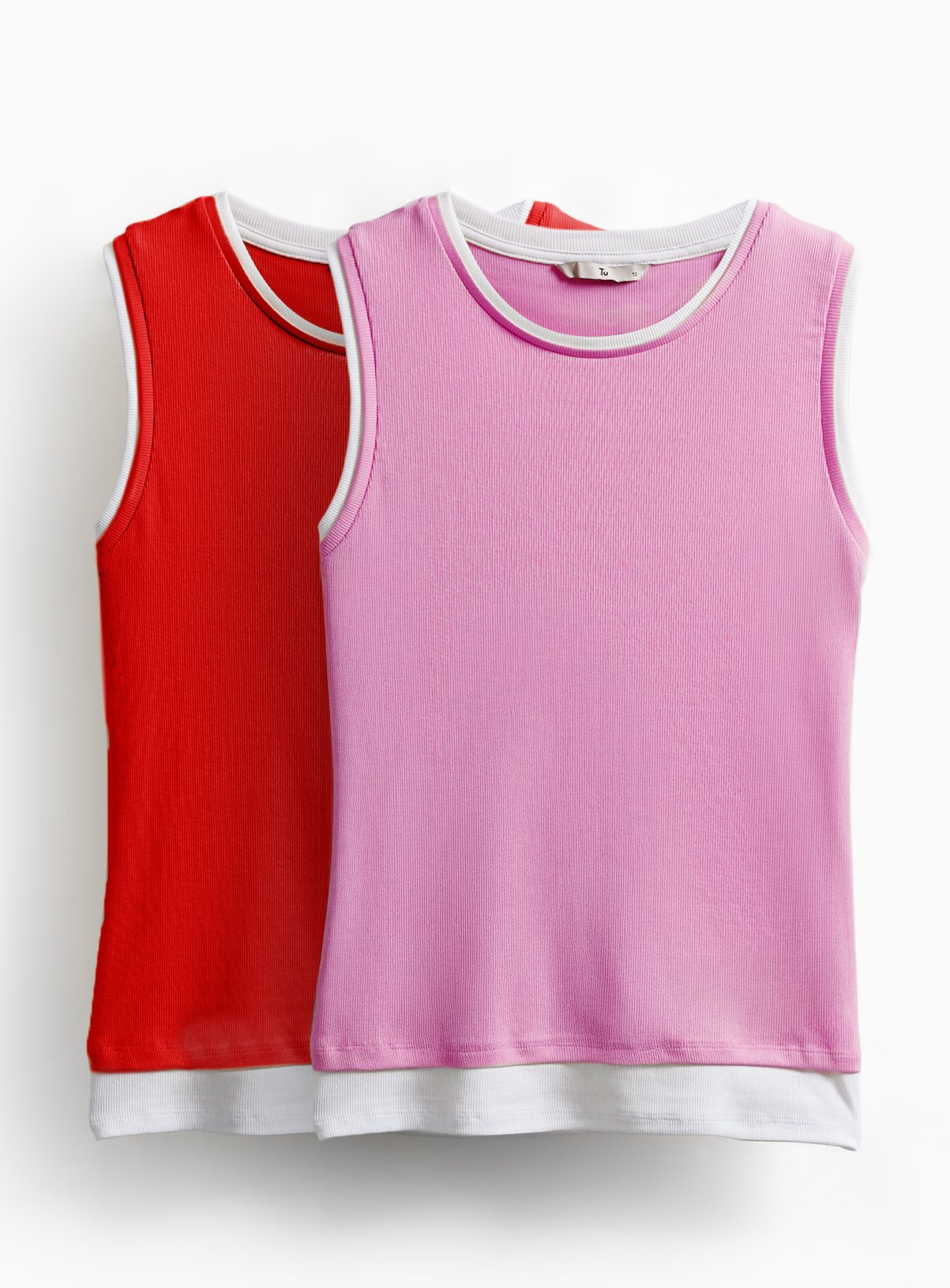 Red & Pink Mock Layer Vests 2 Pack 8 - Image 1 thumbnail